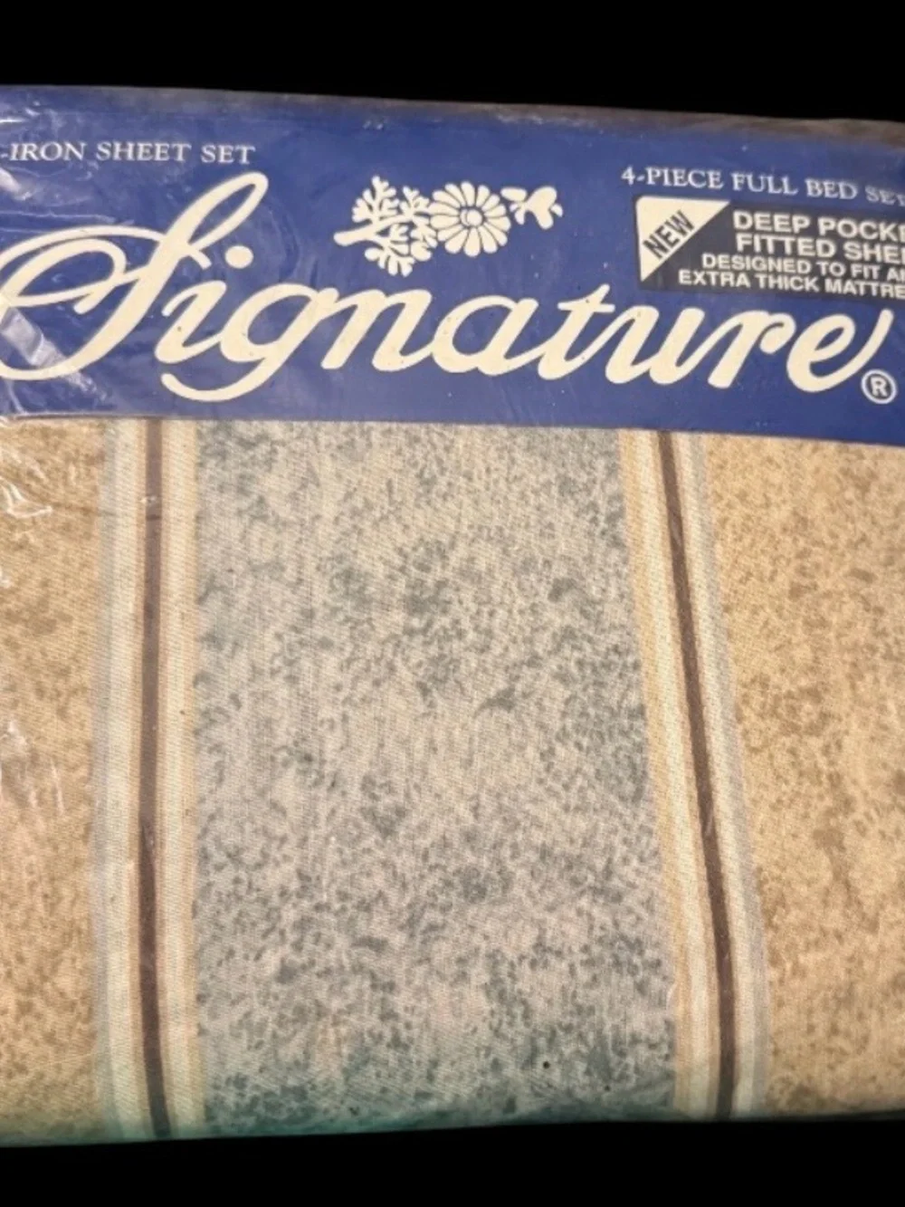 Vintage~New~Signature~4 Piece~Full Bed~Sheet Set~Deep Pocket
